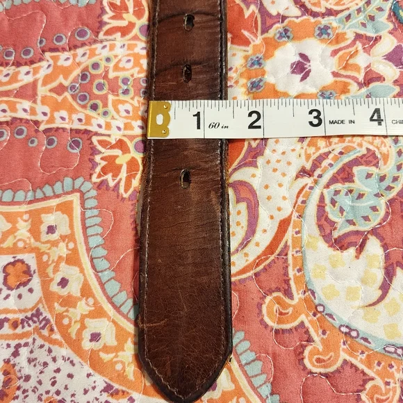 3-D Belt Company Western Boho Leather Belt Size Medium - Picture 11 of 11